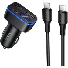 Автомобильное зарядное Hoco Z63A USB Type-C - USB Type-C (черный)