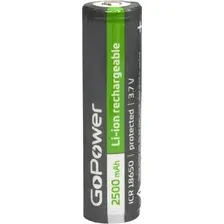 Аккумулятор GoPower 18650 Li-ion 3.7В 2500мАч / 00-00018354