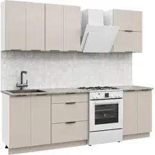 Готовая кухня Mio Tesoro Софти-180 без столешницы (белый/кашемир)