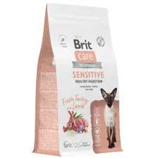 Brit Care Cat Sensitive Healthy Digestion (индейка, ягненок), 1,5 кг
