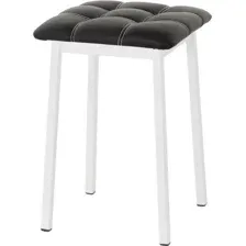 Табурет AMC Comfort 7К6.1 (кожзам, черный/белый)