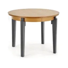 Стол кухонный HALMAR Sorbus дуб медовый/графит 100-200х100х77 см (V-PL-SORBUS-ST-DAB_MIODOWY/GRAFITOW)