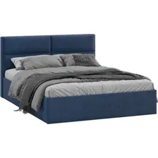 Кровать Трия Глосс универсальный тип 1 с ПМ и заглушиной 160x200 (Wellmart Blue)