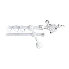 Карниз для штор Lm Decor Кения 023 2р гладкий (белое золото, 3м)