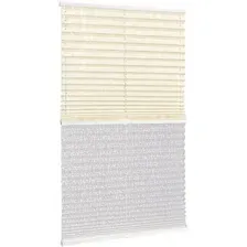 Плиссе Delfa Mirror СПШ-3901/3504 Plain Transparent (52x160, кремовый/белый)