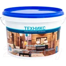 Лак Техникс ВД-АК-1 ТГ Для древесины (3кг, прозрачный, полуглянцевый)