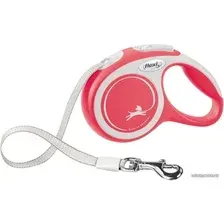 Поводок-рулетка Flexi New Comfort S Tape 5 м (красный)