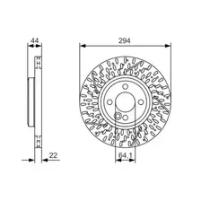 Тормозной диск BOSCH 0 986 479 A69 вентилируемый , передняя ось