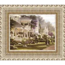 Картина Декарт Дом усадьба лужайка 1 8Л0750 (в раме)
