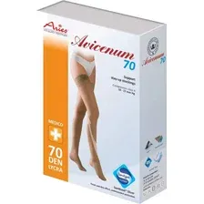 Чулки компрессионные Aries Avicenum 70 с кружевом и закрытым носком / 9999 (M)