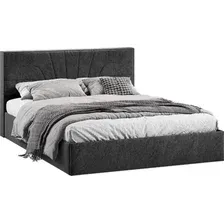 Кровать Трия Пандора с ПМ 160x200 Тип 1 (микровелюр Wellmart Graphite)
