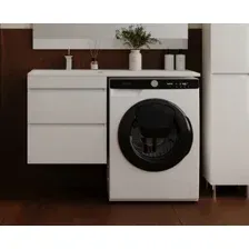 Тумба с умывальником Symbolite Даллас 115 Люкс Plus + Даллас 115x48 (подвесная, левый, белый)