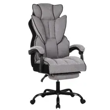 геймерское кресло Kingstyle Pluffy Fabric Black, светло-серый
