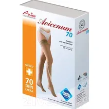 Чулки компрессионные Aries Avicenum 70 с кружевом и закрытым носком / 9999 (XL)