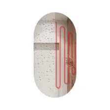 Зеркало Emze Led Oval с подсветкой и подогревом (50х100)
