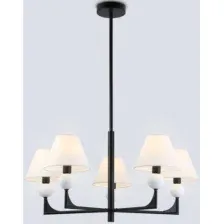Люстра Ambrella LH75153/5 BK/FR (черный/белый матовый)