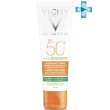 VICHY Capital Soleil Матирующий уход для жирной проблемной кожи 3-в-1 SPF50+ 50 мл