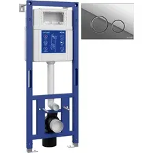 Инсталляция для унитаза Cersanit Aqua Smart M 40 68177 с кнопкой Twins 63523 (кнопка хром глянцевый)
