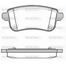 Комплект тормозных колодок, дисковый тормоз WOKING P12873.10