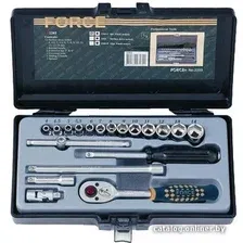 Набор трещотка с головками Force 2203 19 предметов