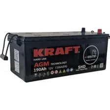 Автомобильный аккумулятор KRAFT AGM (3) евро L+ (190 А·ч)