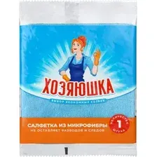 Салфетка хозяйственная Хозяюшка микрофибра 30x30см