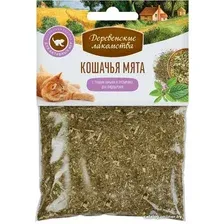 Лакомство для кошек Деревенские лакомства кошачья мята Тимьян + пустырник 15 г