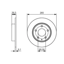 Тормозной диск BOSCH 0 986 479 C26 полный , задняя ось
