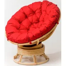 Садовое кресло Calamus Rotan Papasan 23/01B (бежевый/красный)