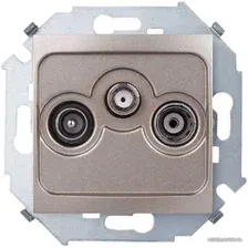 Розетка телевизионная Simon 1591466-034 (шампань)