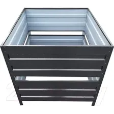 Компостер Формула качества Оцинкованный без крышки 1500x1500x1000 R7024Б (графитовый серый)