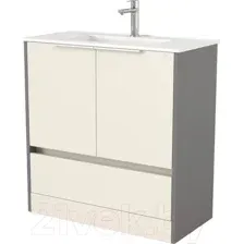 Дабер Тумба под умывальник 017 WeltWasser Deilbach 7517-80 Т17.8W.0.19Б (бежевый/серый/ручка белая)