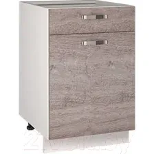 Шкаф напольный Anrex Alesia 1D1S/50-F1 (серый/дуб анкона)