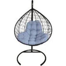 Подвесное кресло M-Group XL 11120409 (черный ротанг/серая подушка)
