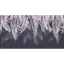 Фотообои листовые Citydecor Magic Пальмовые листья с оттенком (пудровый-синий, 500x260)