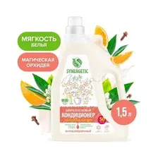 Кондиционер-ополаскиватель для белья SYNERGETIC Магическая орхидея биоразлагаемый, 1.5 л