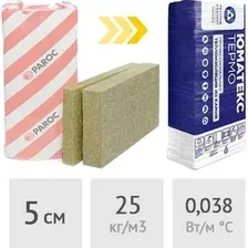 Теплоизоляция Umatex Termo Light Paroc Extra Light 50 мм 11.52 кв.м.