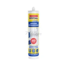 Силикон нейтральный санитарный "Soudal" КУХНИ ВАННЫЕ бесцветный 280 мл