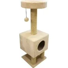 Комплекс Cat House На ножках 1.05 (хлопок бежевый)