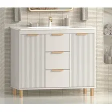 Brevita Тумба с умывальником Risacca Crema 100 RIS-06100-0342Я+B-OND100-01 (серый кашемир)