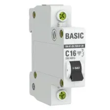 Выключатель автоматический EKF Basic ВА 47-29 1P 16А (C) 4,5кА