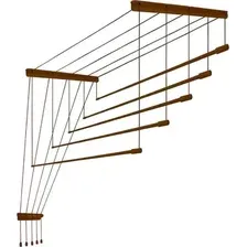 Сушилка для белья Comfort Alumin Потолочная Алюминиевая Bronze Style 5 прутьев 1.6м (бронзовый)
