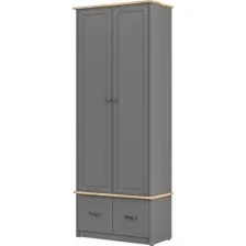 Шкаф распашной Modula Гранда INV07HP-4D-848/430/2178(22) (графит/дуб натюрель)