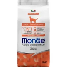 Сухой корм для кошек Monge Adult Monoprotein Salmone 1.5 кг