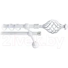 Карниз для штор Lm Decor Вираж 098 2р гладкий (белое золото, 3.2м)