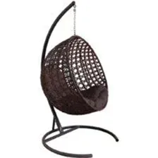 Подвесное кресло M-Group Круг Люкс 11060205 (коричневый ротанг/коричневая подушка)