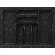 Лоток для столовых приборов AKS 700 Marble 635x485 (черно-золотой мрамор)