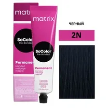 Крем-краска для волос MATRIX SoColor Pre-Bonded 2N черный 90 мл
