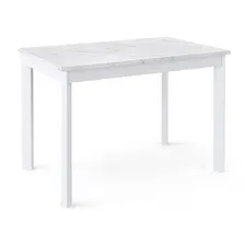 Стол обеденный DikLine L110 White, марамор