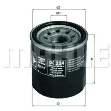 Масляный фильтр KNECHT/MAHLE OC 224